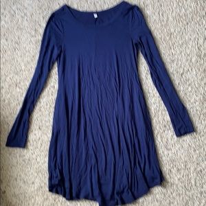 navy blue t shirt dress